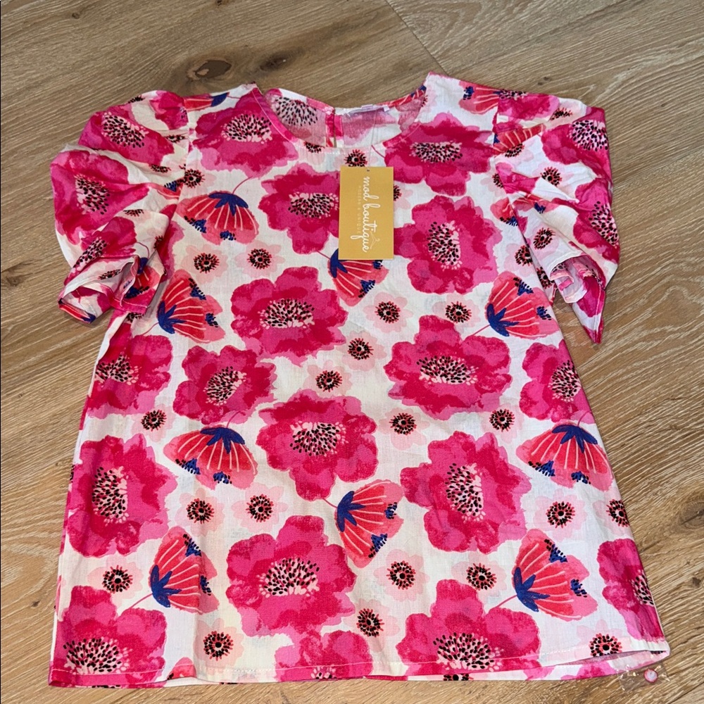 TCEC Pink Floral Blouse